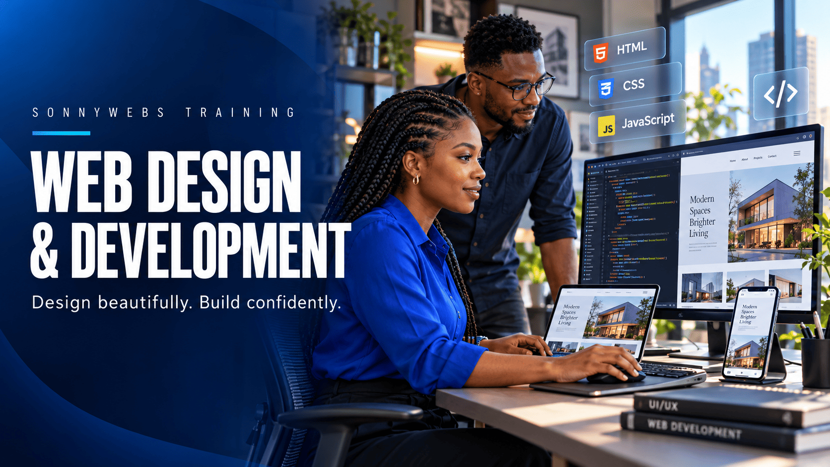 Web Design & Development course illustration